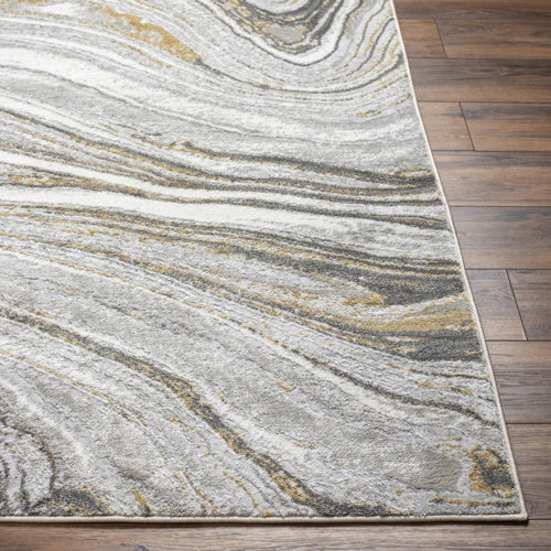 Everly Quinn Dieter Abstract Gray Area Rug Wayfair